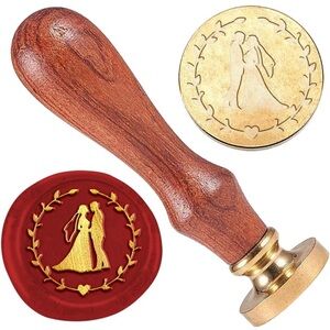 Wax Seal Stamp FULL KIT Bride & Groom and Wax Set